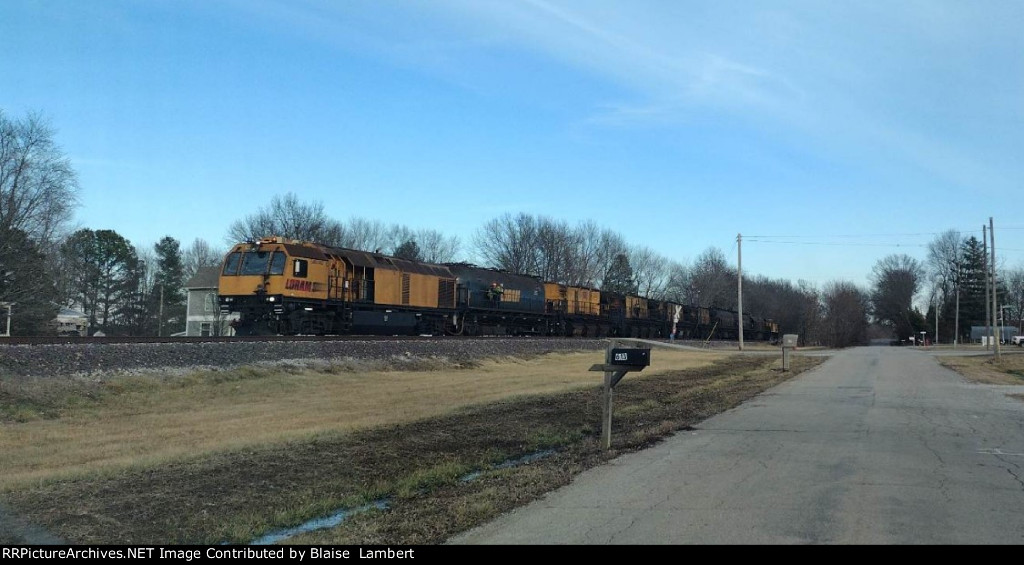 LORAM rail grinder on the EVWR